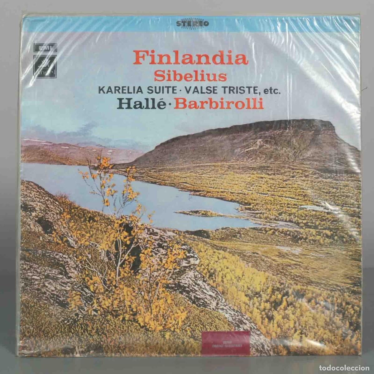 Discos de vinilo: LP. Finlandia, Karelia Suite, Valse Triste - Jean Sibelius - Hall&eacute; Orchestra, Sir John Barbirolli