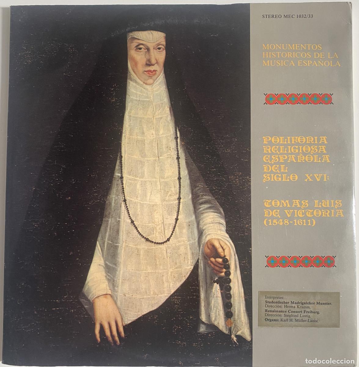 Discos de vinilo: POLIFONIA RELIGIOSA ESPA&Ntilde;OLA SIGLO XVI - TOMAS LUIS DE VICTORIA - 2 DISCOS + LIBRETO