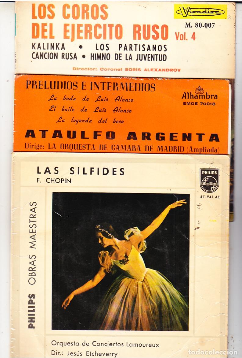 Vinyl-Schallplatten: LOTE 3 DISCOS VINILO, E.P. SINGLE , 45 R.P.M.=JESUS ETCHEVERRY, ATAULFO ARGENTA. COROS EJERCITO RUSO