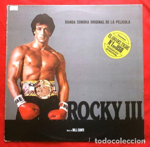 Discos de vinilo: ROCKY III (LP. BSO 1982) Banda Sonora del Film - M&uacute;sica: Bill Conti (survivor) Sylvester Stallone