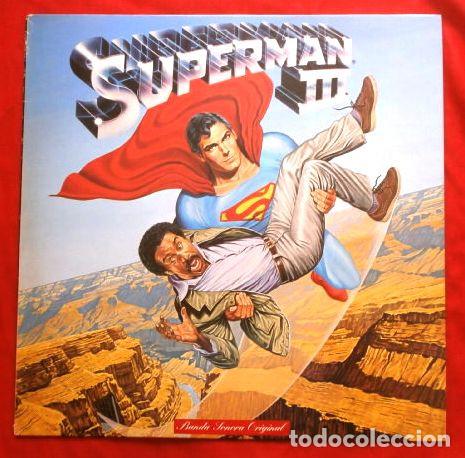 Discos de vinilo: SUPERMAN III (LP. BSO 1982) Banda Sonora del Film - M&uacute;sica: Ken Thorne, Giorgio Moroder