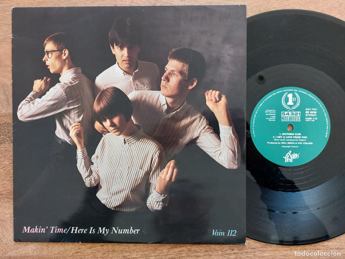 Discos de vinilo: MAKIN' TIME - MAXI 45 rpm UK * MINT * HERE IS MY NUMBER * COUNTDOWN RECORDS 1985 * REVIVAL MOD
