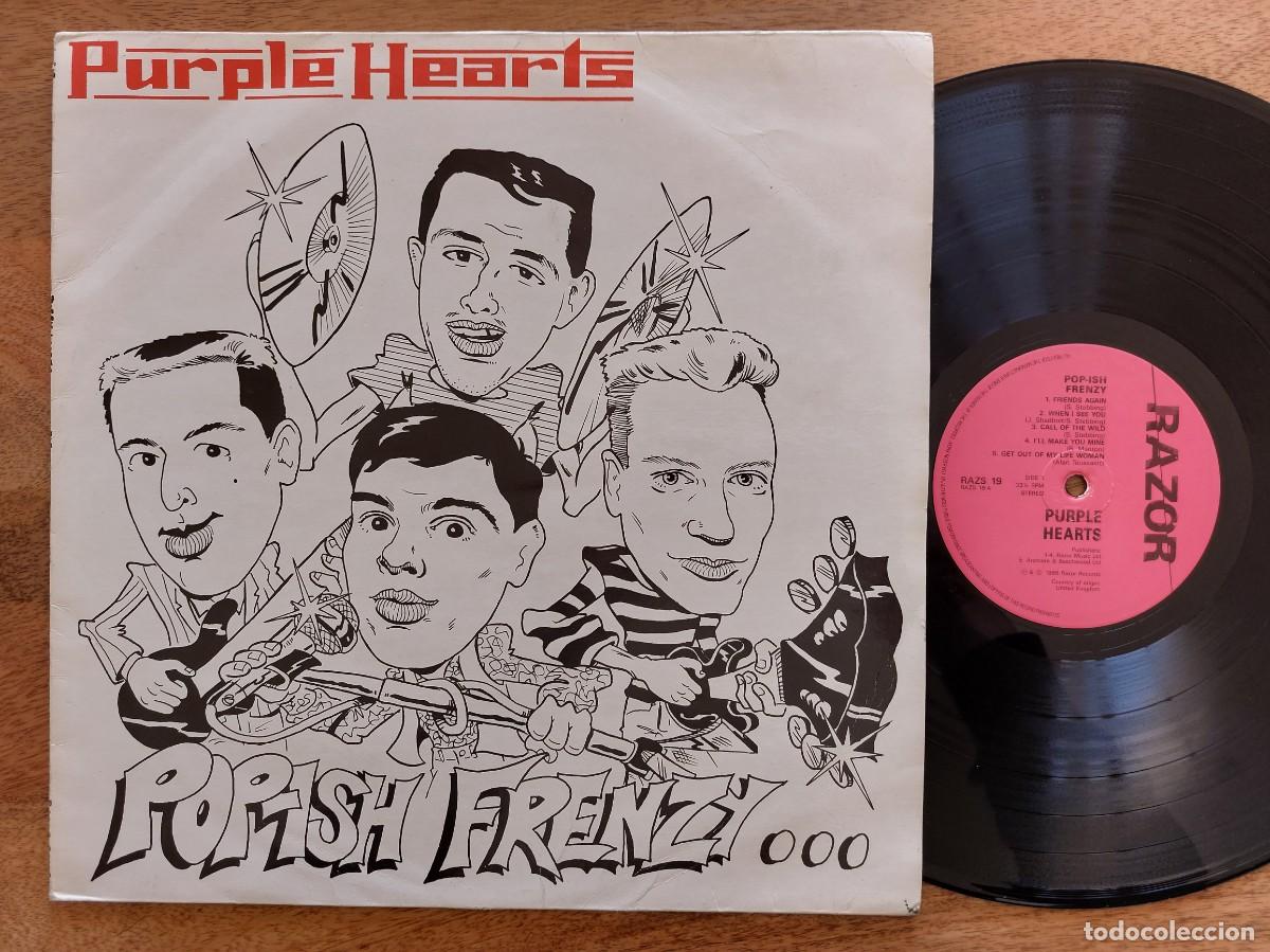 Discos de vinilo: PURPLE HEARTS - LP UK * MINT *PO-ISH FRENZY ... * RAZOR RECORDS 1986 * REVIVAL MOD