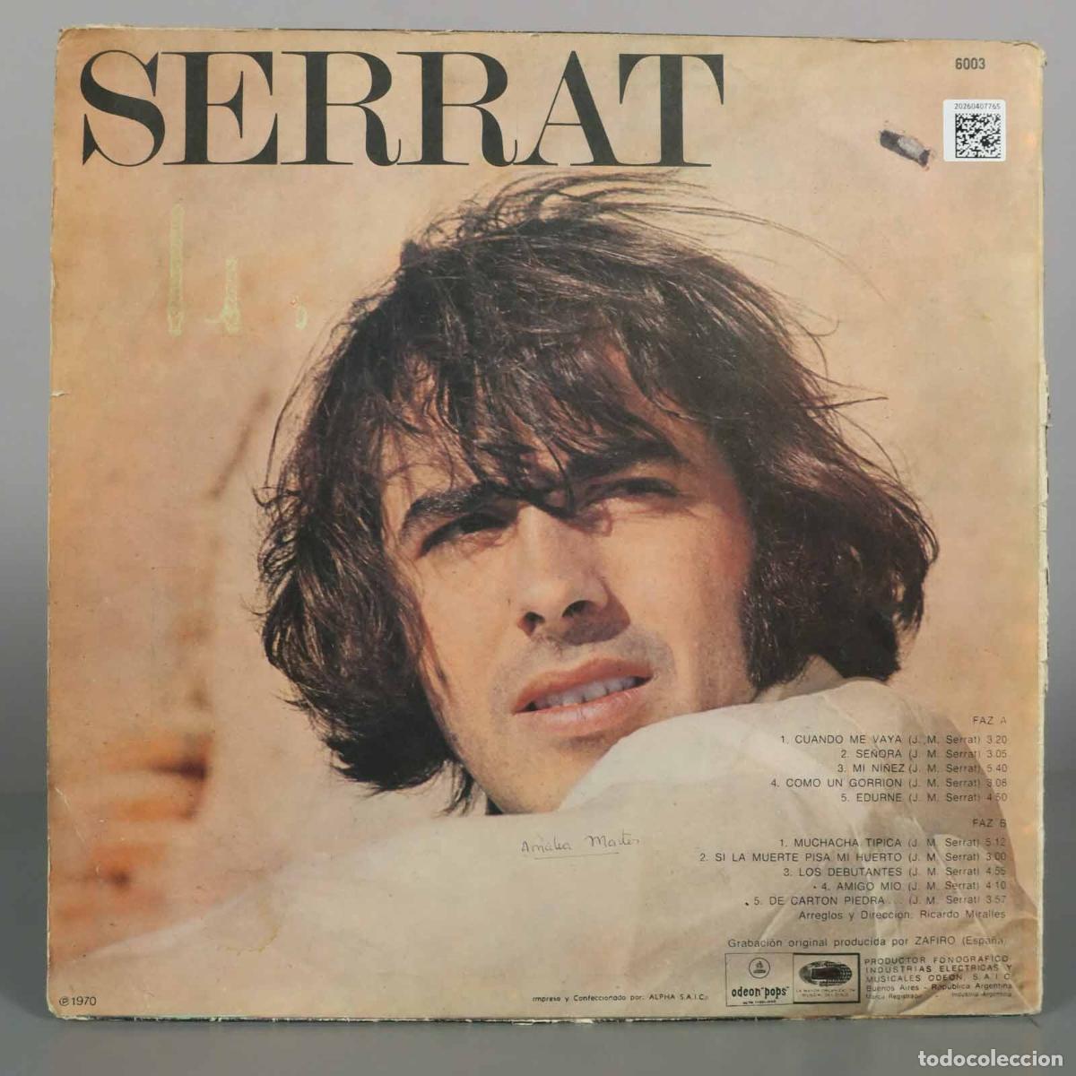 Discos de vinilo: LP. Joan Manuel - Joan Manuel Serrat - Foto 2