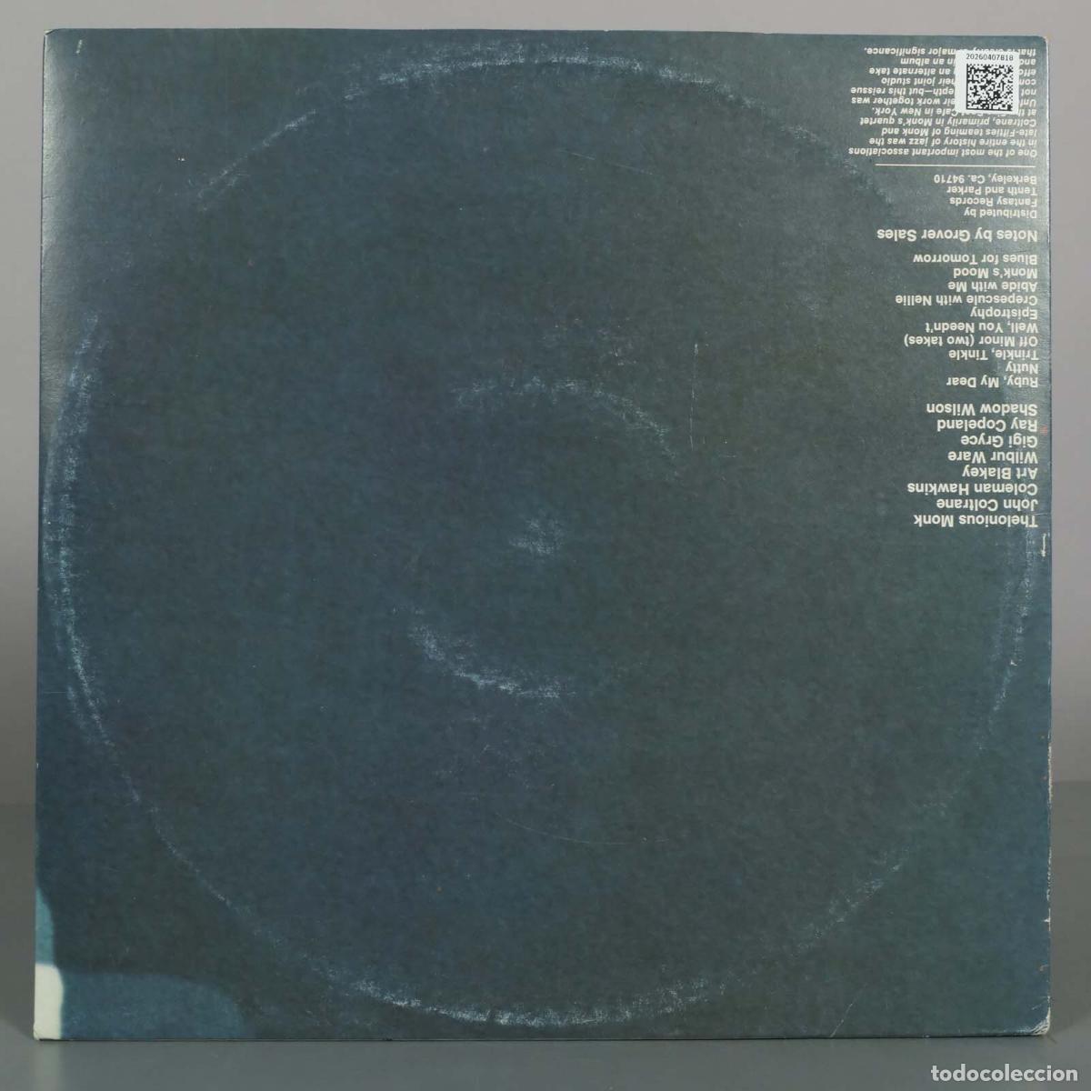 Discos de vinilo: LP. Monk / Trane - Thelonious Monk, John Coltrane - Foto 2
