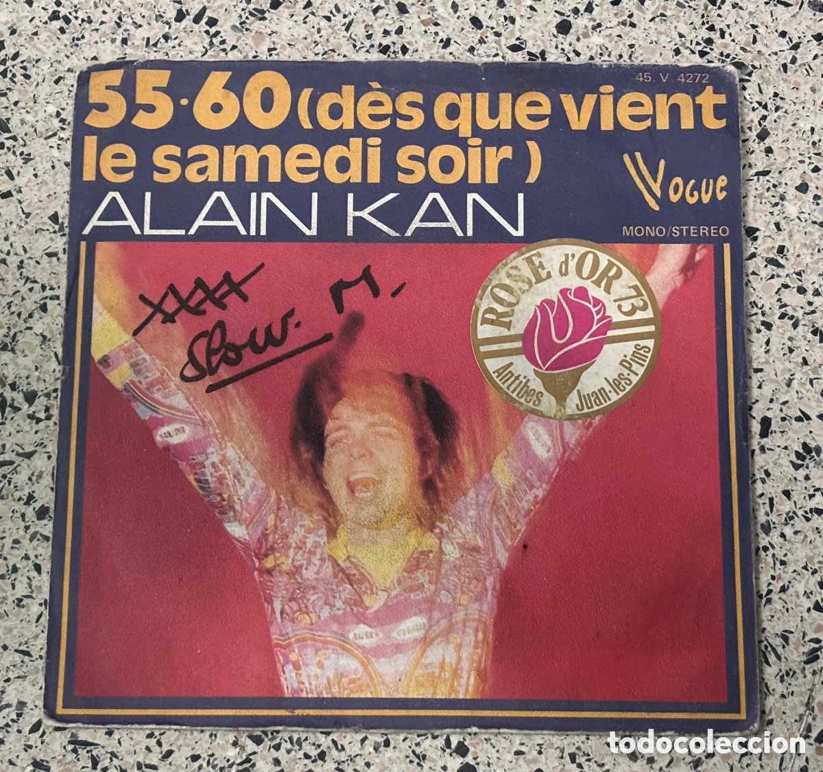 Discos de vinilo: Alain Kan 7&rdquo; Comme Dans Les Romans / 55-60 Vogue 1973 France Rose d'Or Antibes
