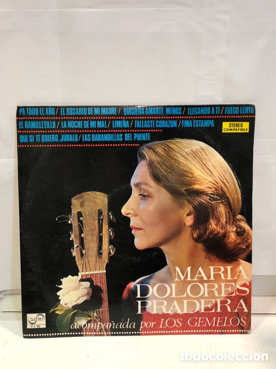 Discos de vinil: Vinilo - Mar&iacute;a Dolores Pradera acompa&ntilde;ada por los gemelos