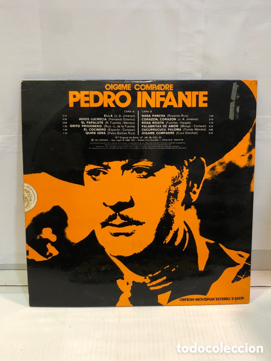 Discos de vinilo: Vinilo - Pedro Infante. Oigame compadre