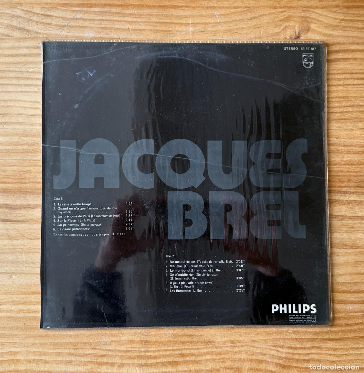 Discos de vinilo: Jacques Brel - Disco de oro. Spain 1973 - Foto 2