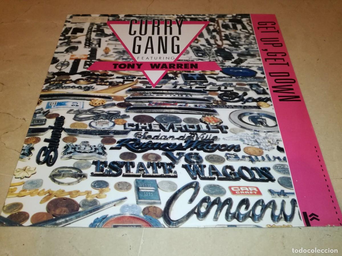 Discos de vinilo: CURRY GANG FEATUTING TONY WARREN-GET UP, GET DOWN-ORIGINAL ESPA&Ntilde;OL 1989-EN BUEN ESTADO