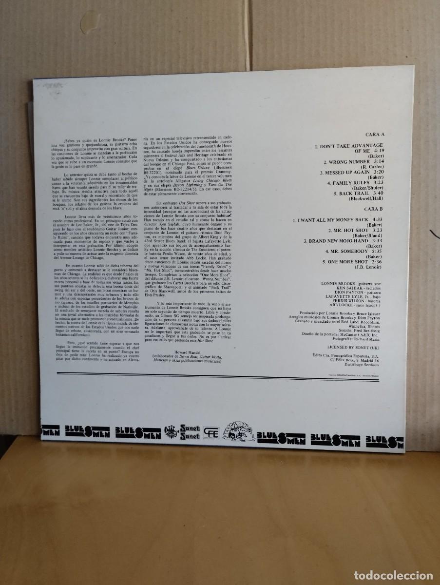 Discos de vinilo: LONNIE BROOKS ---- HOT SHOT - Foto 2