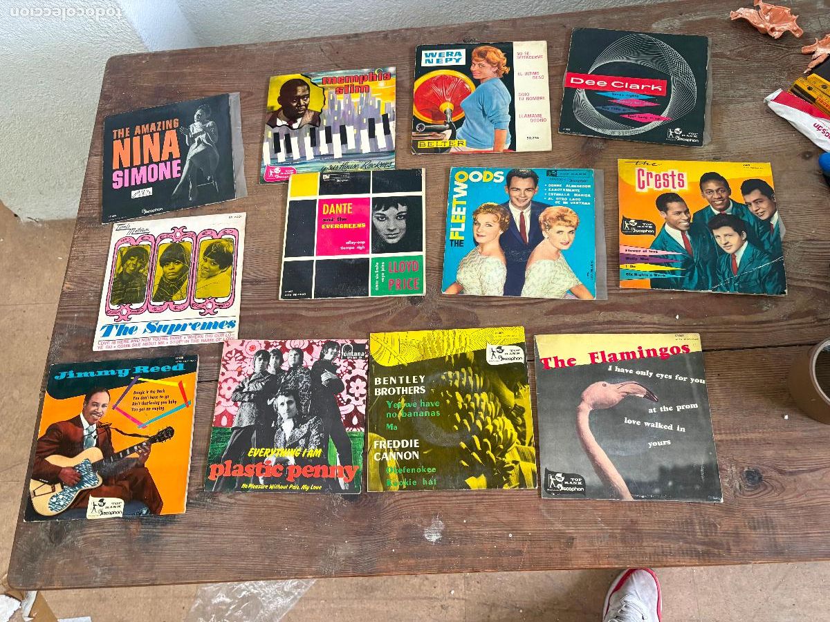 Discos de vinilo: importante lote de vinilos singles rock a&ntilde;os 70 de casa particular, se venden juntos