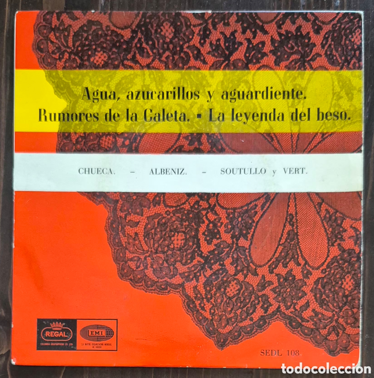 Discos de vinilo: EP - CHUECA, A&Ntilde;BENIZ, SOUTILLO, Y VERT / AGUA AZUCARILLOS Y AGUARDIENTE, RUMORES DE LA CALETA - 1958
