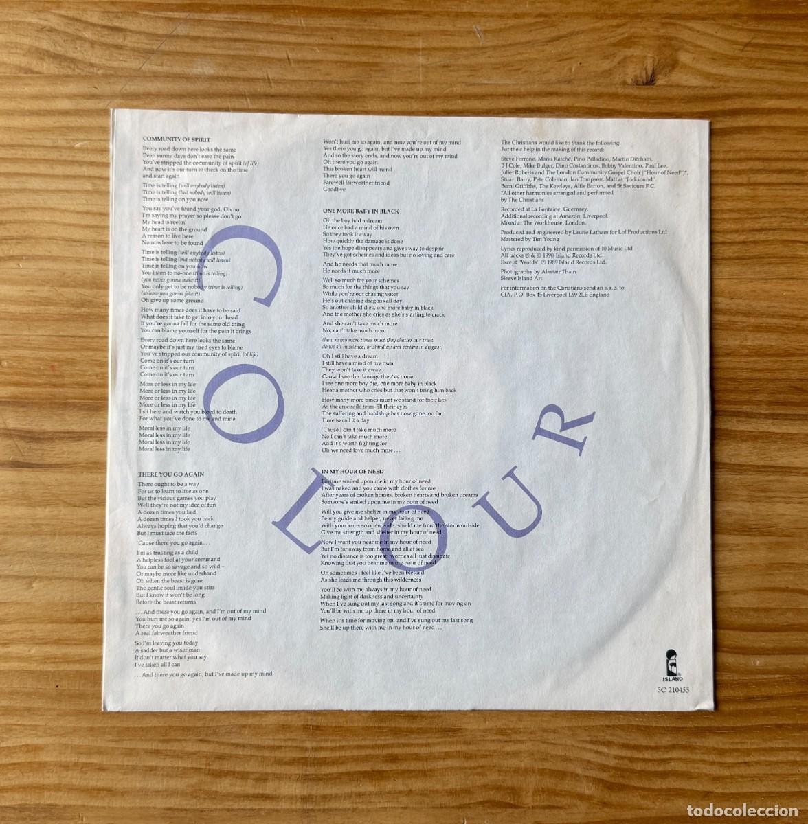Discos de vinilo: The Christians - Colour. Spain 1990 - Foto 4