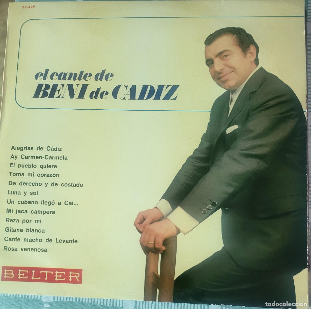 Discos de vinilo: Beni de Cadiz Lp sello Belter editado en Espa&ntilde;a...a&ntilde;o 1970.