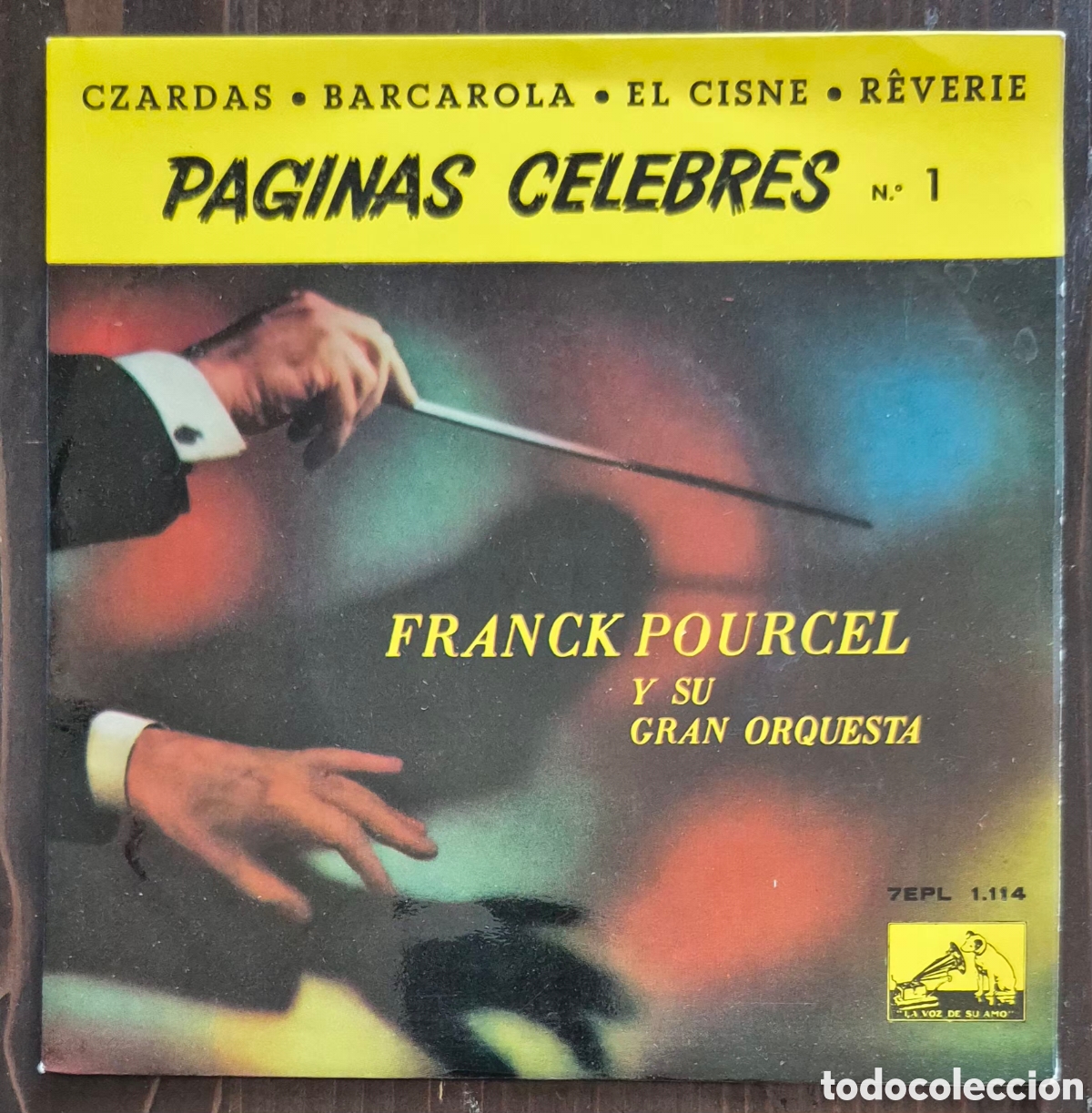 Discos de vinilo: EP - FRANK POURCEL Y SU GRAN ORQUESTA - P&Aacute;GINAS C&Eacute;LEBRES N&deg;1 - 1958 ESPA&Ntilde;A