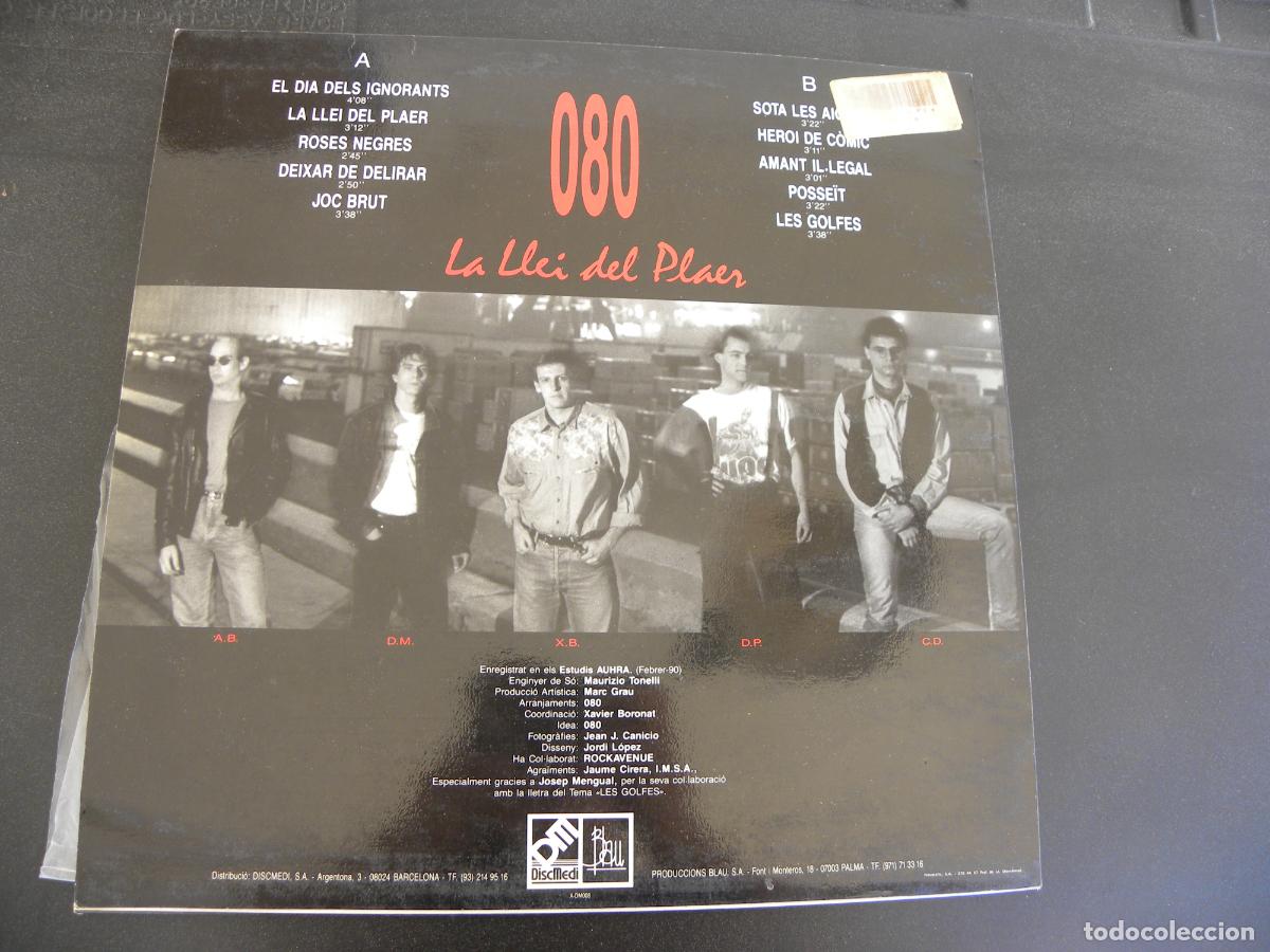 Discos de vinilo: 080 -LA LLEI DEL PLAER -LP 1990 - Foto 2