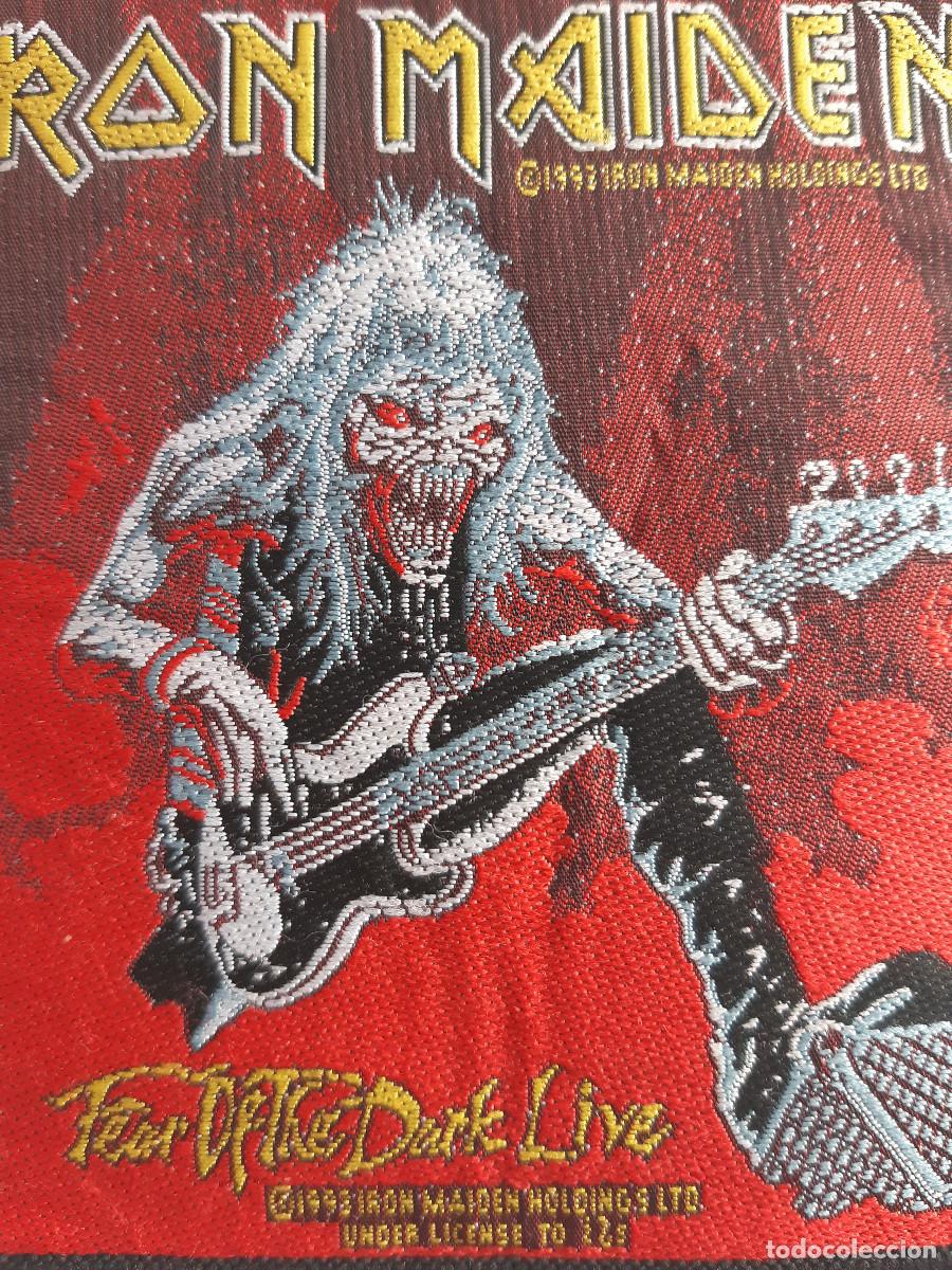 Discos de vinilo: IRON MAIDEN FEAR OF THE DARK LIVE 1992 HOLDINGS LTD UNDER LICENSE OFICIAL Parche de Tela