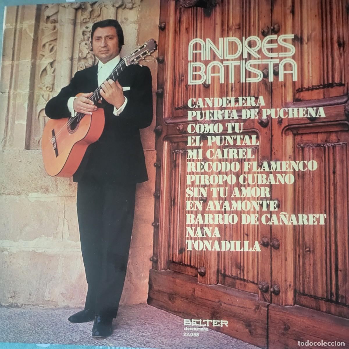 Discos de vinilo: Andr&eacute;s Batista [Guitarra] Lp sello Belter editado en Espa&ntilde;a...a&ntilde;o 1975.