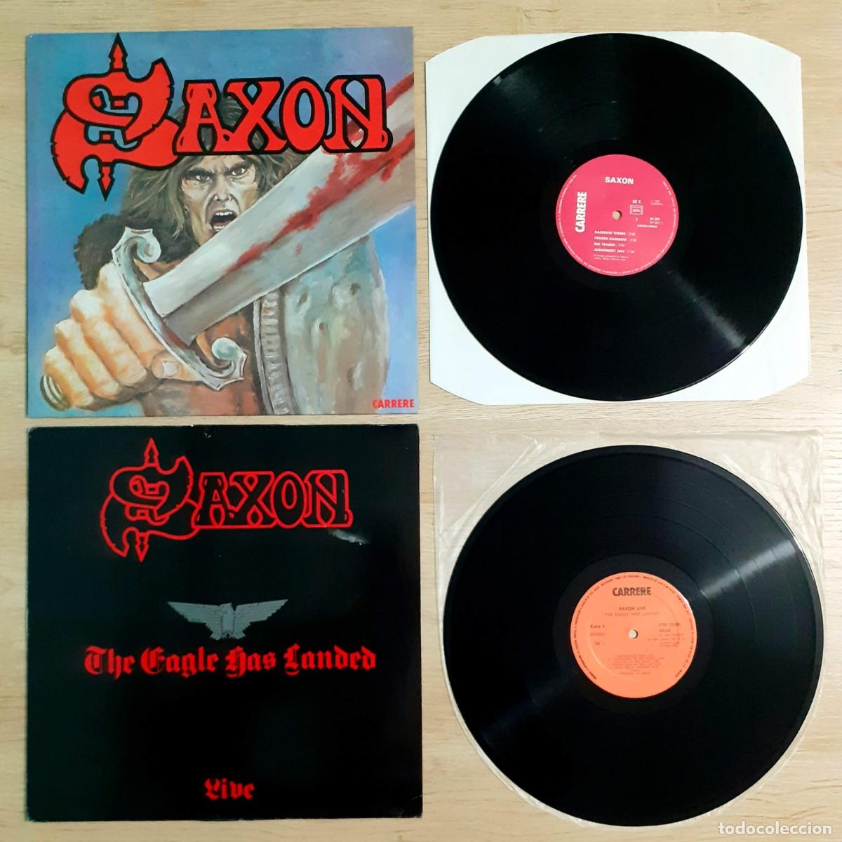 Discos de vinilo: 2 Vinilos SAXON: SAXON + THE EAGLE HAS LANDED (Live)