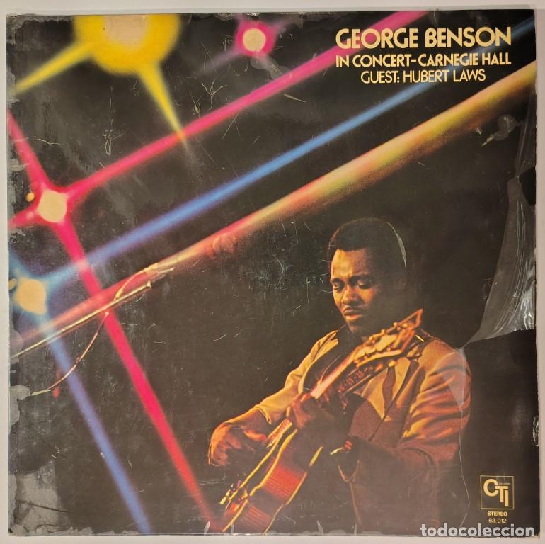 Discos de vinilo: George Benson. In concert-Carnegie Hall (Guest: Hubert Laws). CTI, Germany 1977 LP + doble cubierta