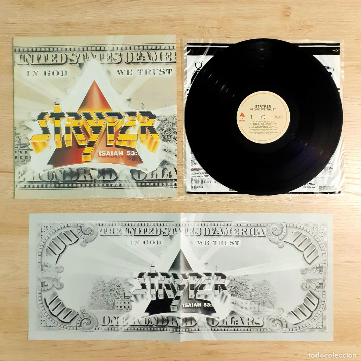 Discos de vinilo: Disco de vinilo de STRYPER &rdquo;In god we trust&rdquo;, 1988.