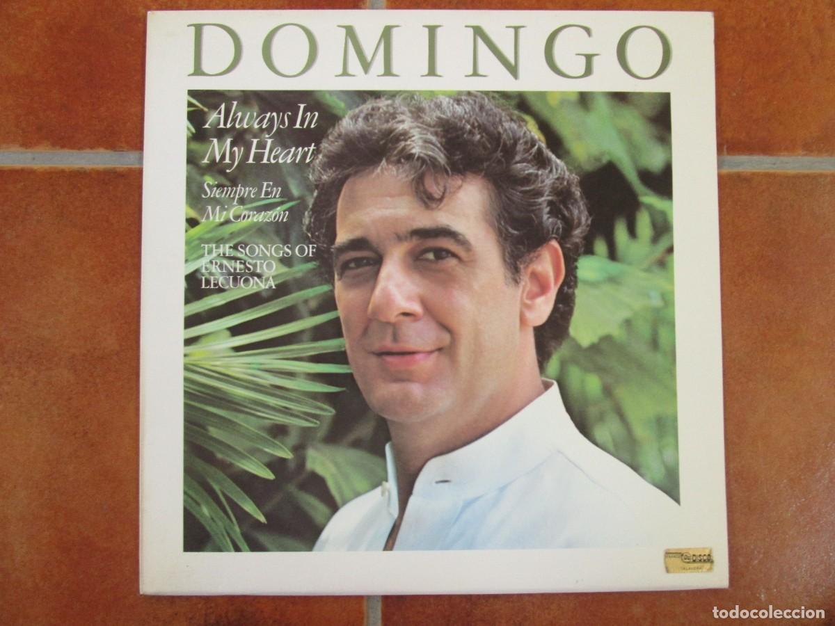 Discos de vinilo: PL&Aacute;CIDO DOMINGO - Siempre en mi Coraz&oacute;n. LP, ed espa&ntilde;ola 12&rdquo; 1984. Insert. Impecable (NM)