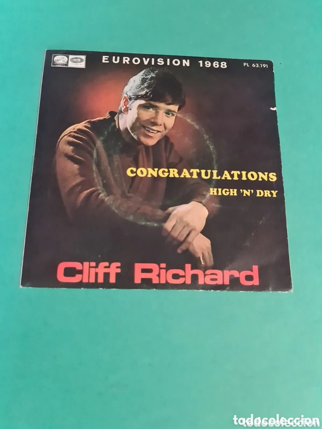 Disques de vinyle: Single Cliff Richard. Congratulations.