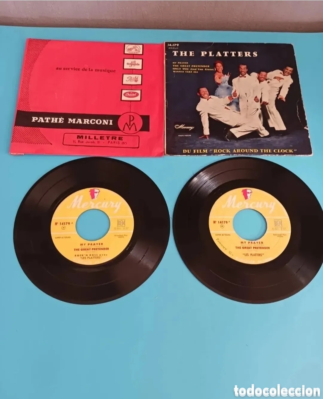Disques de vinyle: Dos singles THE PLATTERS.