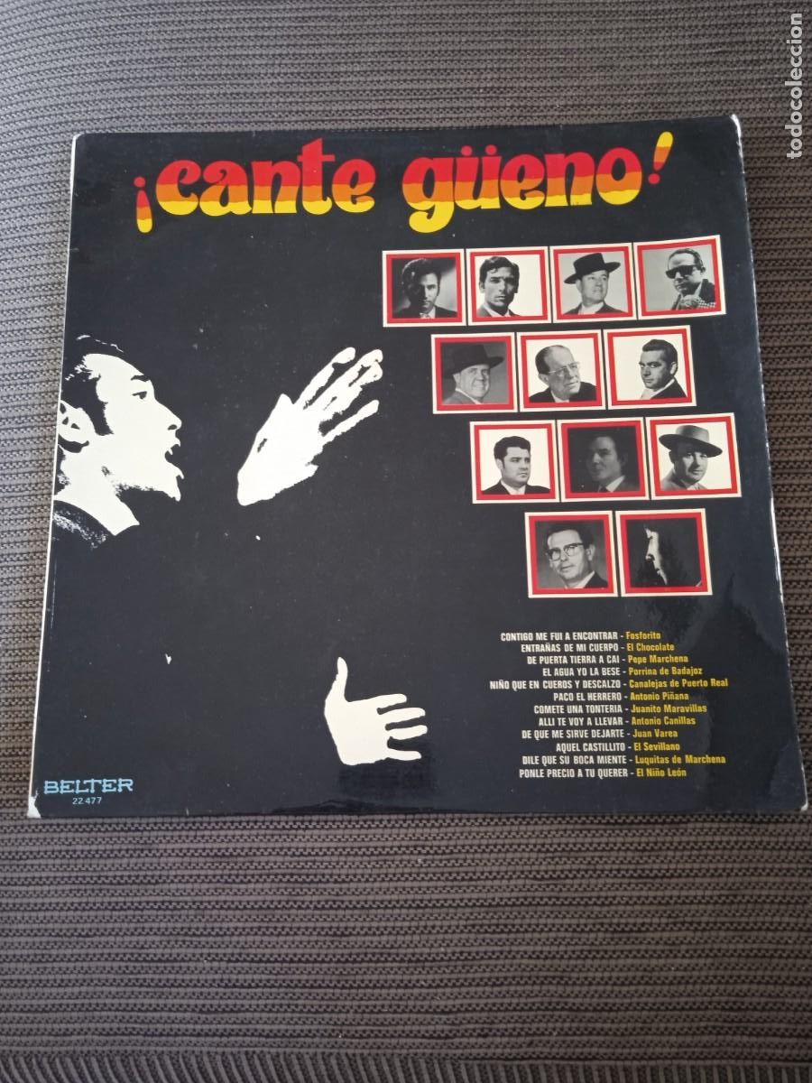 Discos de vinilo: Cante gueno | Fosforito el chocolate pepe Marchena juan varea | Disco Vinilo Musica