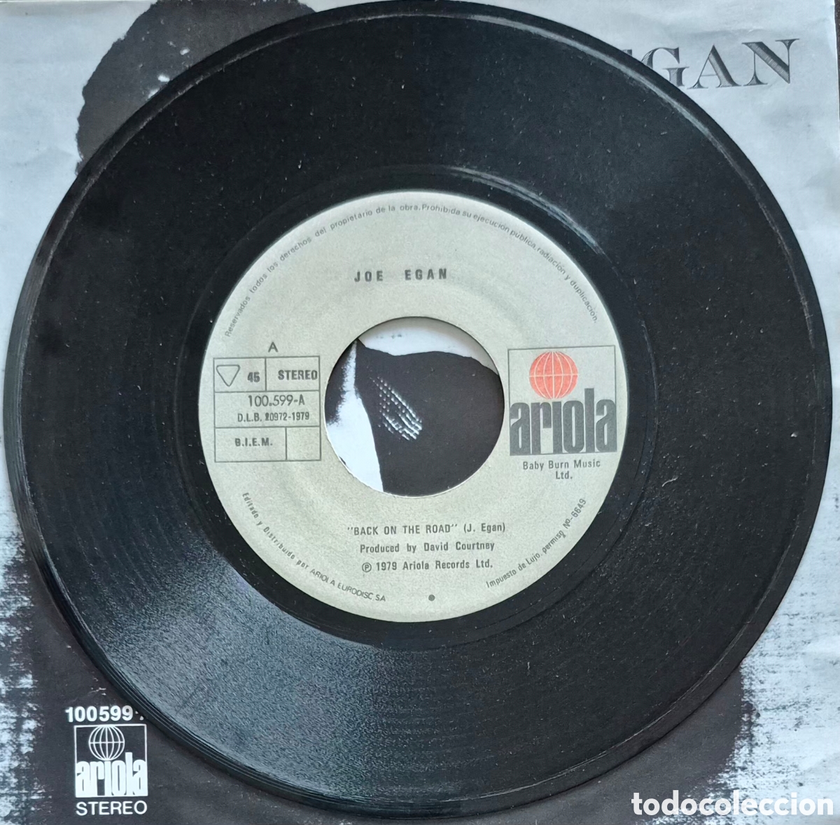 Discos de vinilo: SINGLE - JOE EGAN - BACK ON THE ROAD - 1979 ESPA&Ntilde;A - Foto 3