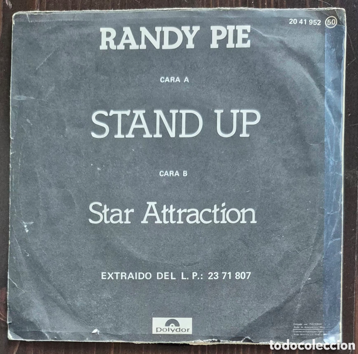 Discos de vinilo: SINGLE - RANDY PIE - STAND UP - 1978 ESPA&Ntilde;A - Foto 2