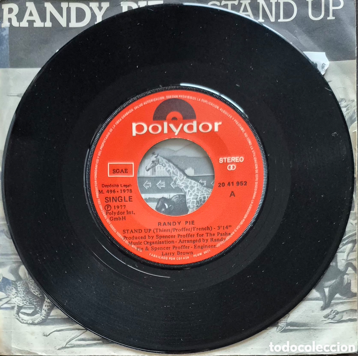 Discos de vinilo: SINGLE - RANDY PIE - STAND UP - 1978 ESPA&Ntilde;A - Foto 3