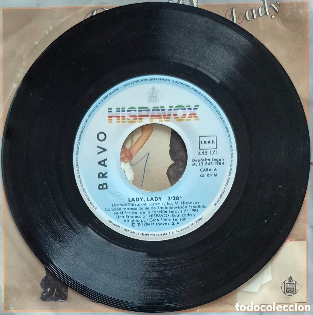 Discos de vinilo: SINGLE - BRAVO - LADY LADY - 1984 ESPA&Ntilde;A - Foto 3