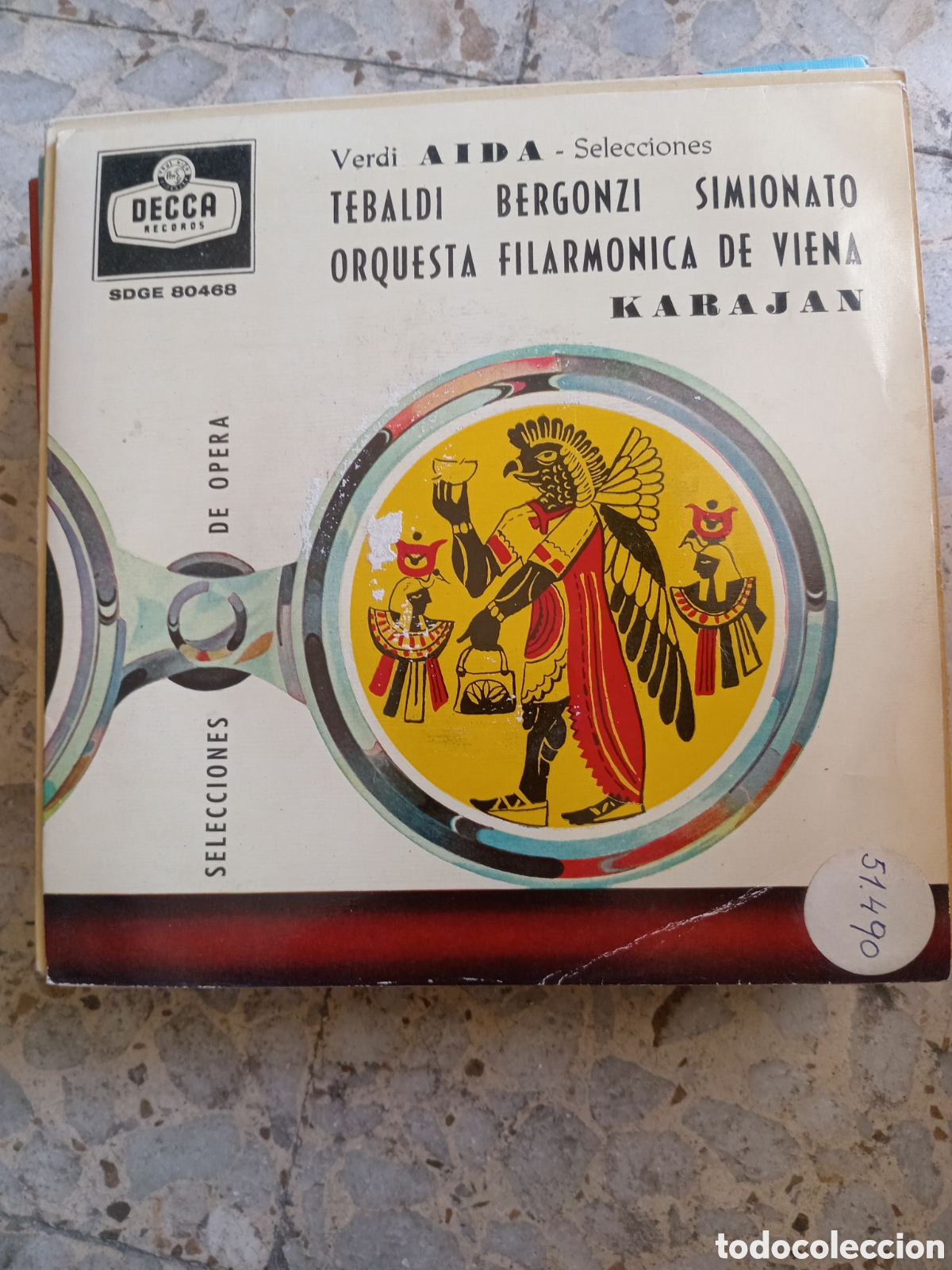 Discos de vinilo: SGL AIDA TEBALDI BERGONZI KARAJAN 1961
