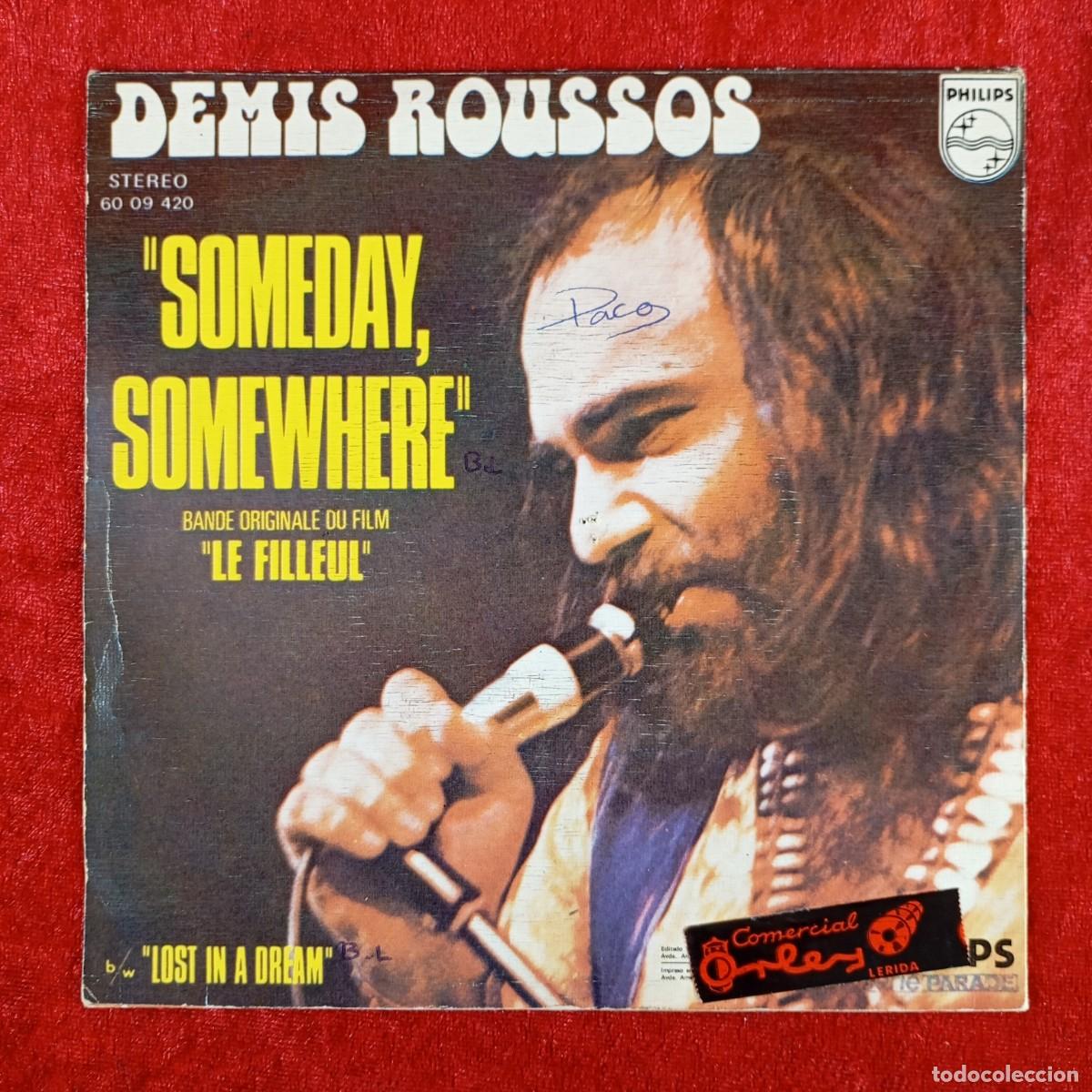 Discos de vinilo: DEMIS ROUSSOS - SOMEDAY, SOMEWHERE - 60 09 420 - SINGLE - DISCO VINILO / 3798