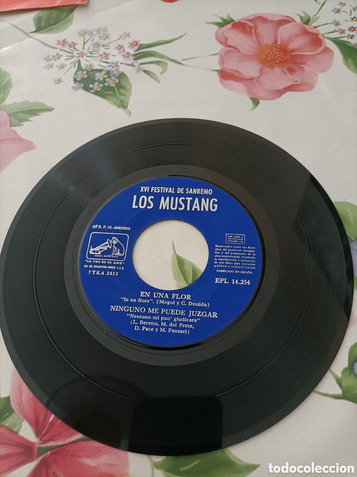 Discos de vinilo: Single,Vintage,Los Mustang - Foto 5