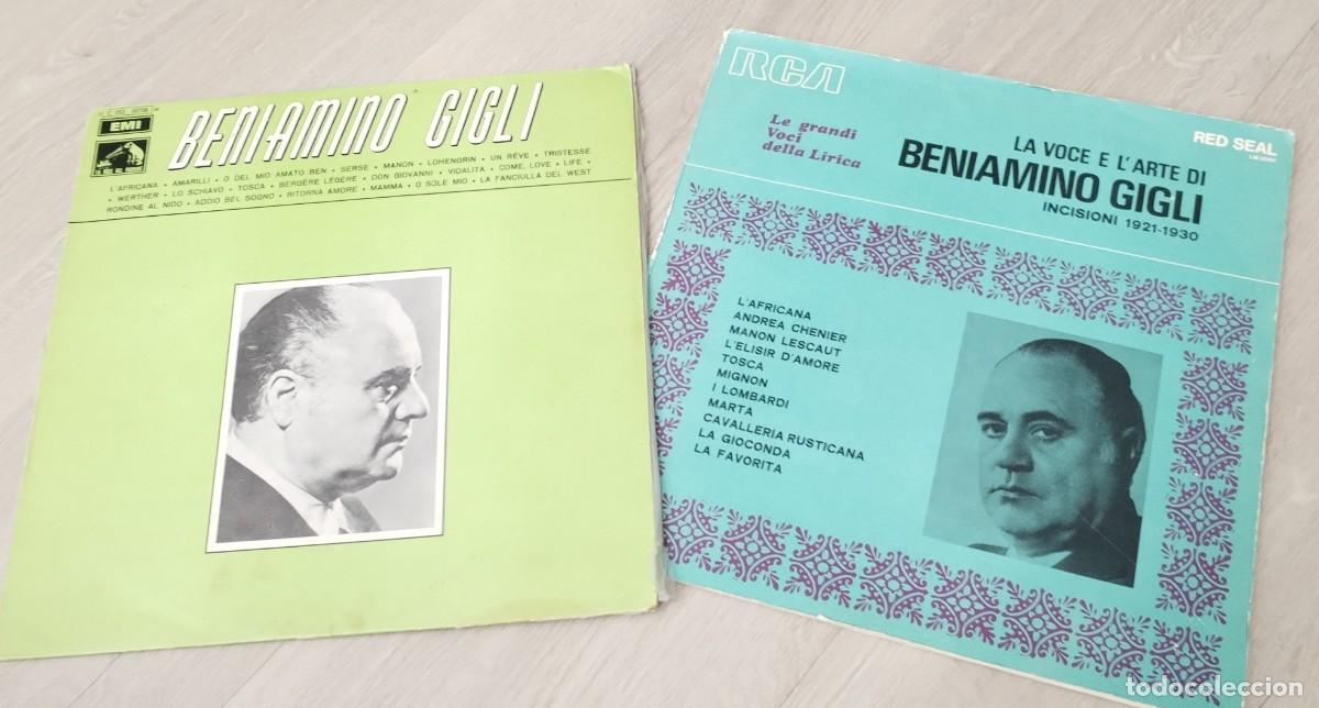 Discos de vinilo: BENIAMINO - GIGLI - LOTE DE 2 LP&acute;S DE 1970 - INCISIONI 1921-1930 CARPETA ABIERTA + GRAN TENORE .