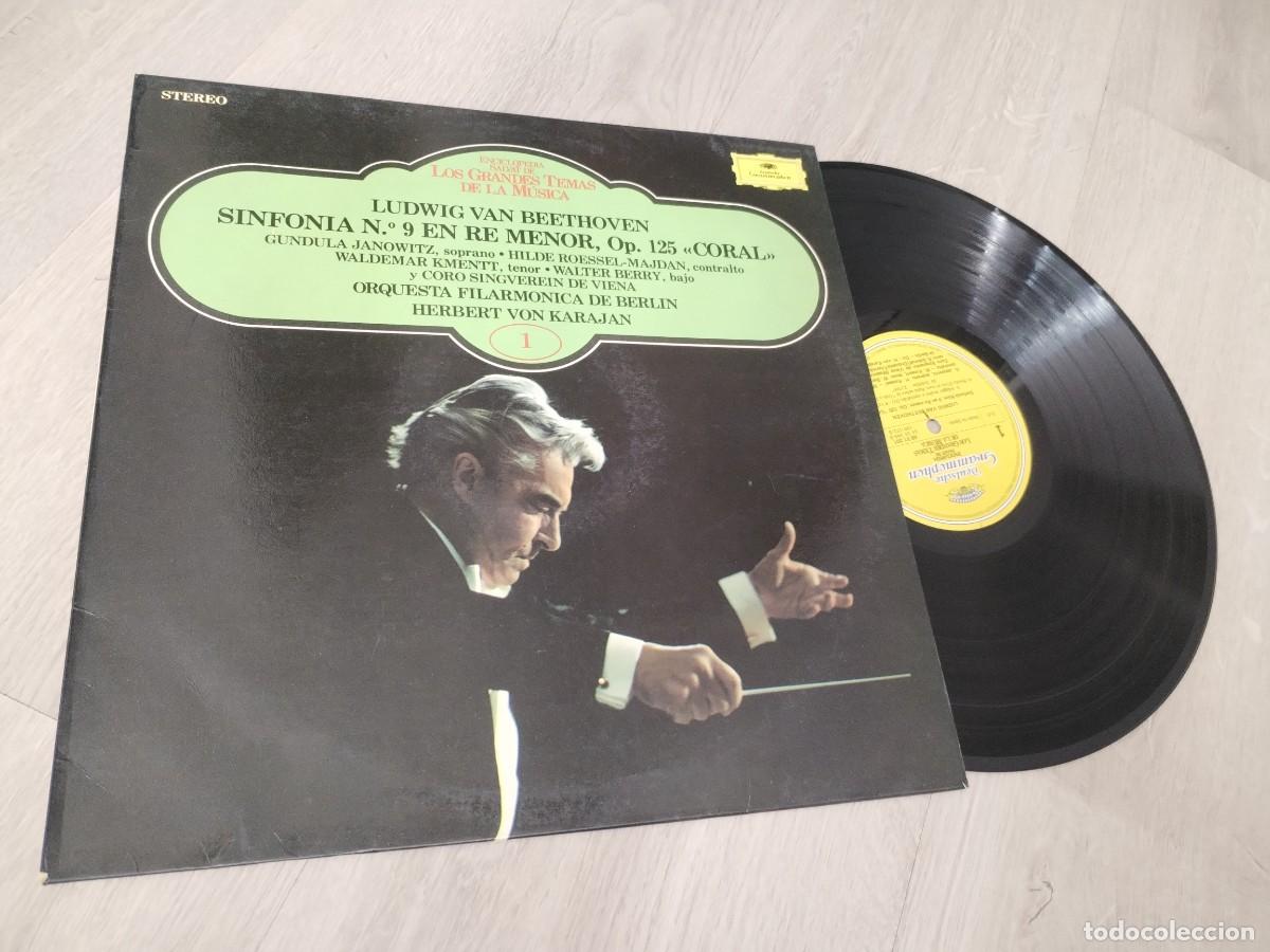 Discos de vinilo: HERBERT VON KARAJAN - CON BERLIN PHILHARMONIC ORCHESTRA - BEETHOVEN SINFONIA 9 - RE MENOR ..1983