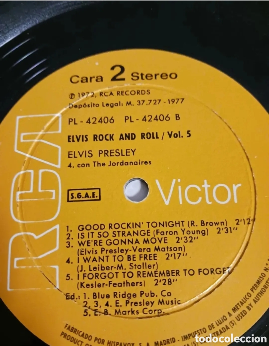 Disques de vinyle: ELVIS ROCK AND ROLL, vol 5. Funciona