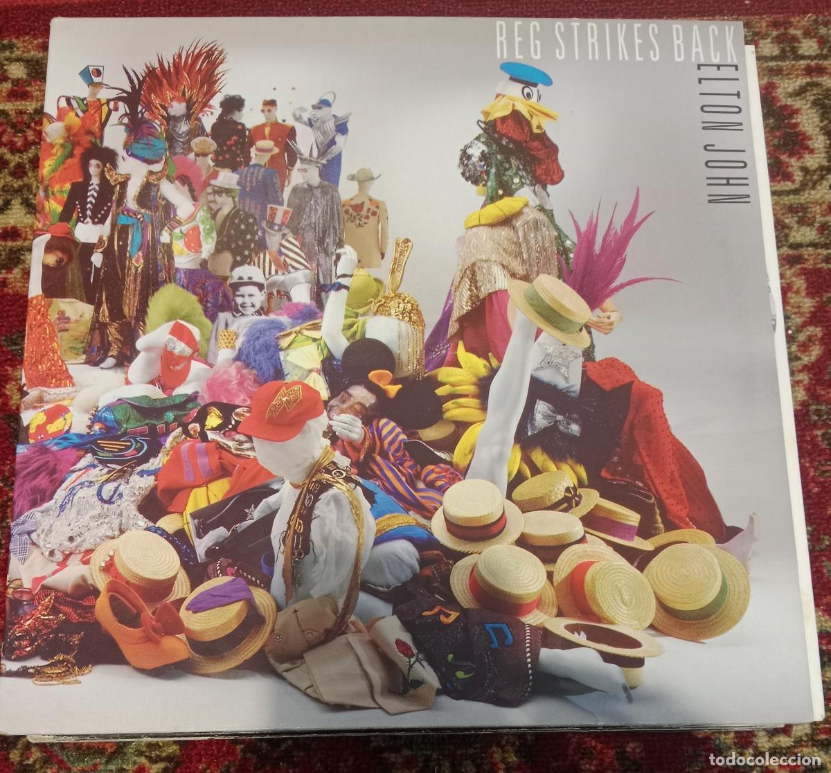 Discos de vinilo: Elton John &ndash; Reg Strikes Back Lp Espa&ntilde;a 1988