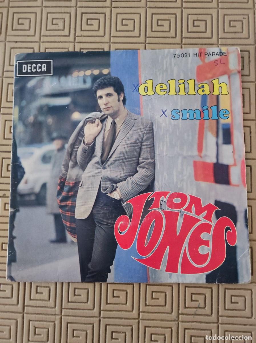 Discos de vinilo: Disco Vinilo Single (45 RPM) - Tom Jones &rdquo;Delilah&rdquo; / Cat&aacute;logo Decca Hit-Parade (Vintage)