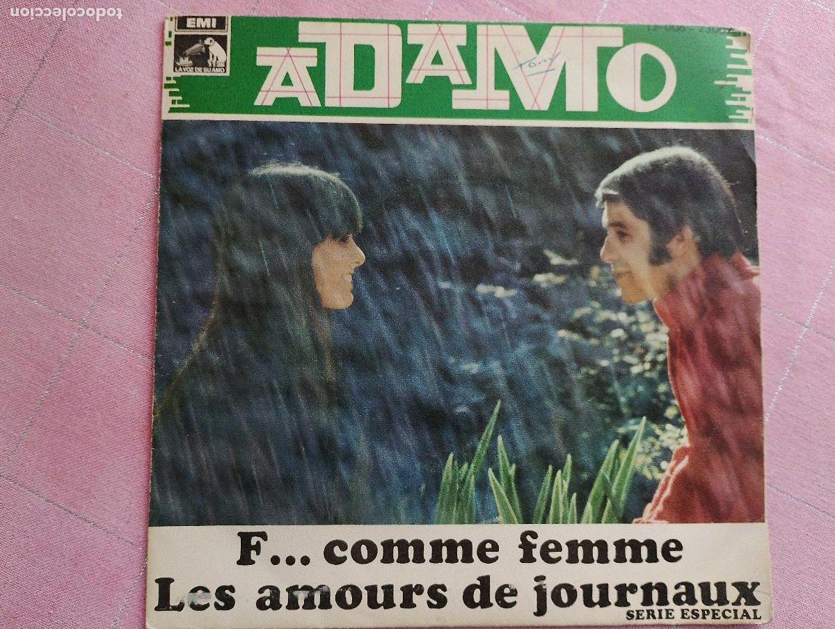 Discos de vinilo: Adamo &ndash; F... Comme Femme / Les Amours De Journaux.1969 ed espa&ntilde;ola