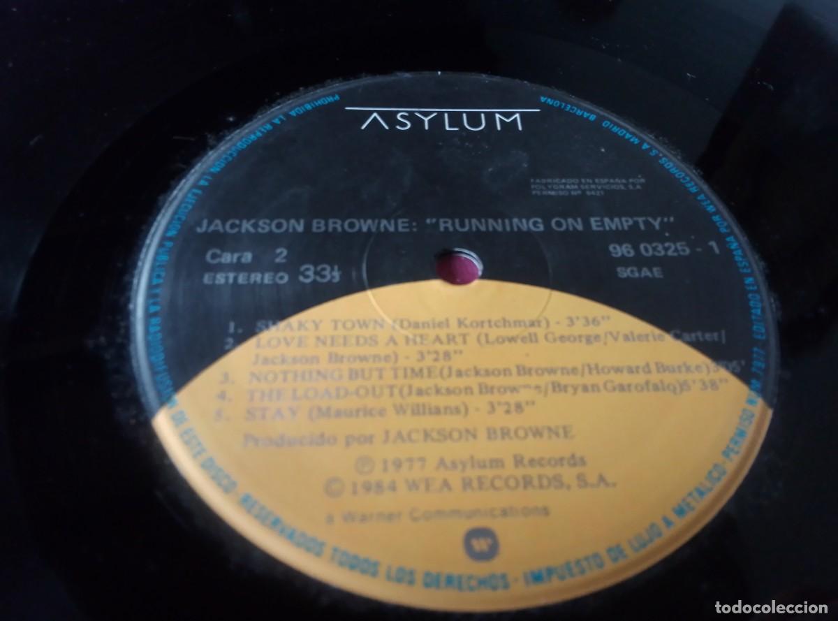 Discos de vinilo: JACKSON BROWNE RUNNING ON EMPTY 1977LP L32 4 2 - Foto 3