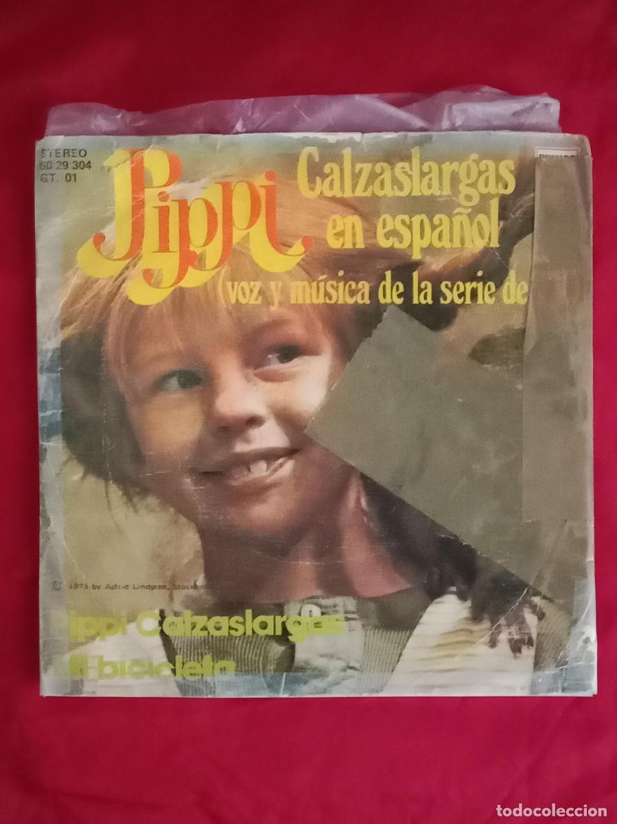 Discos de vinilo: Pippi Calzaslargas - En Espa&ntilde;ol - Pippi Calzaslargas / Mi Bicicleta - Edit. Philips. 1975