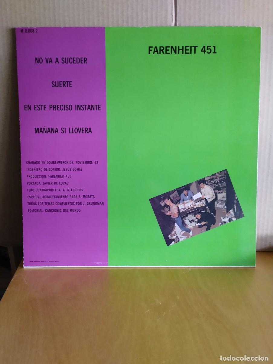 Discos de vinilo: FAHRENHEIT 451 ---NO VA A SUCEDER - MAXI - Foto 2