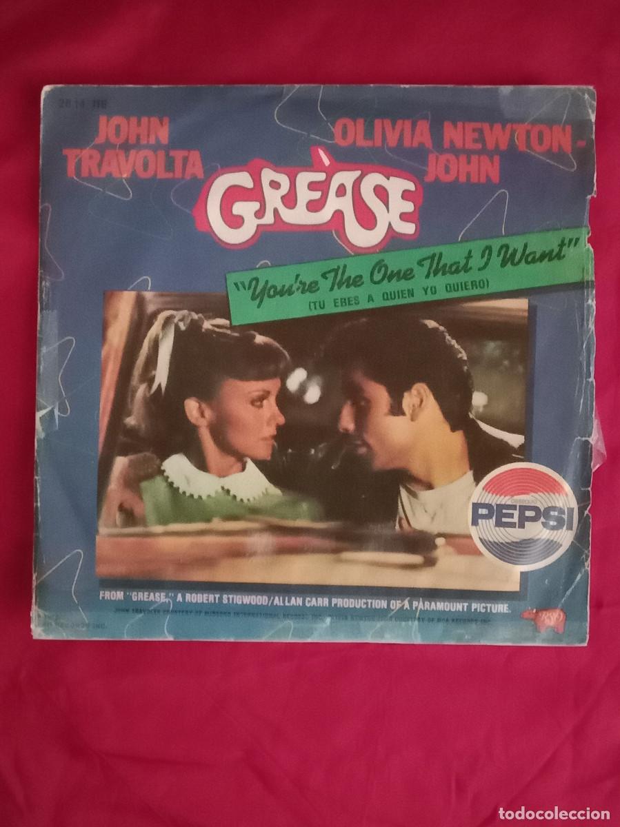 Discos de vinilo: Grease - John Travolta / Olivia Newton-John - Fou&acute;re The One That I Wnat... - Edit. RSO. 1978