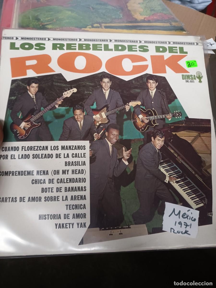 Discos de vinilo: LOTE 438, LP LOS REBELDES DEL ROCK ,( MEXICO 1971)