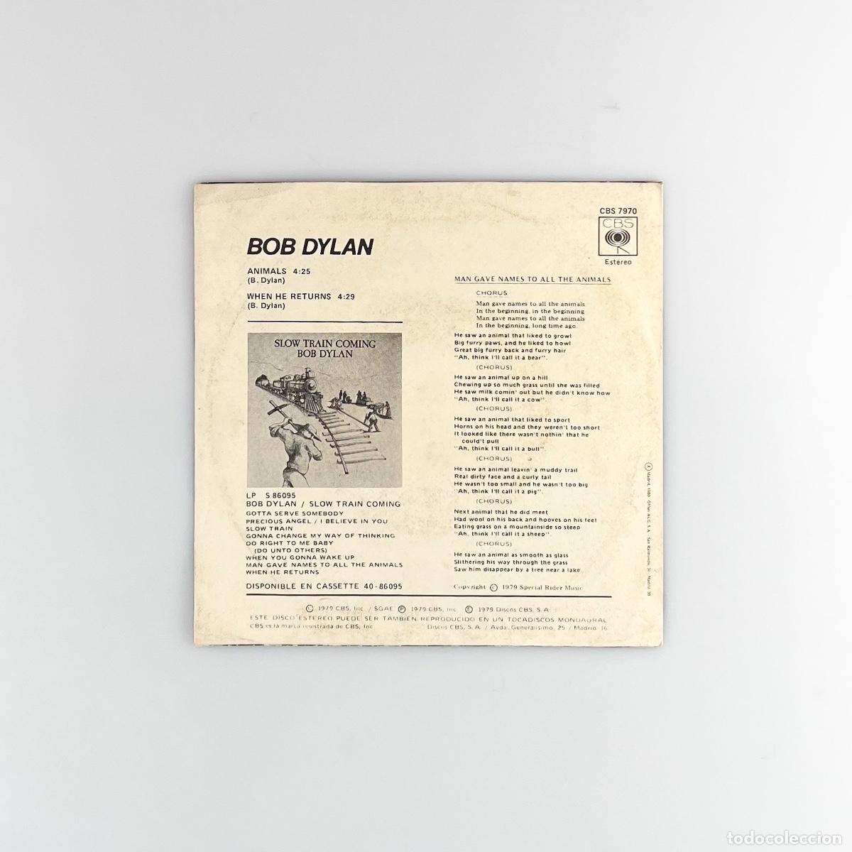 Discos de vinilo: SINGLE. Bob Dylan. Animals - Foto 2