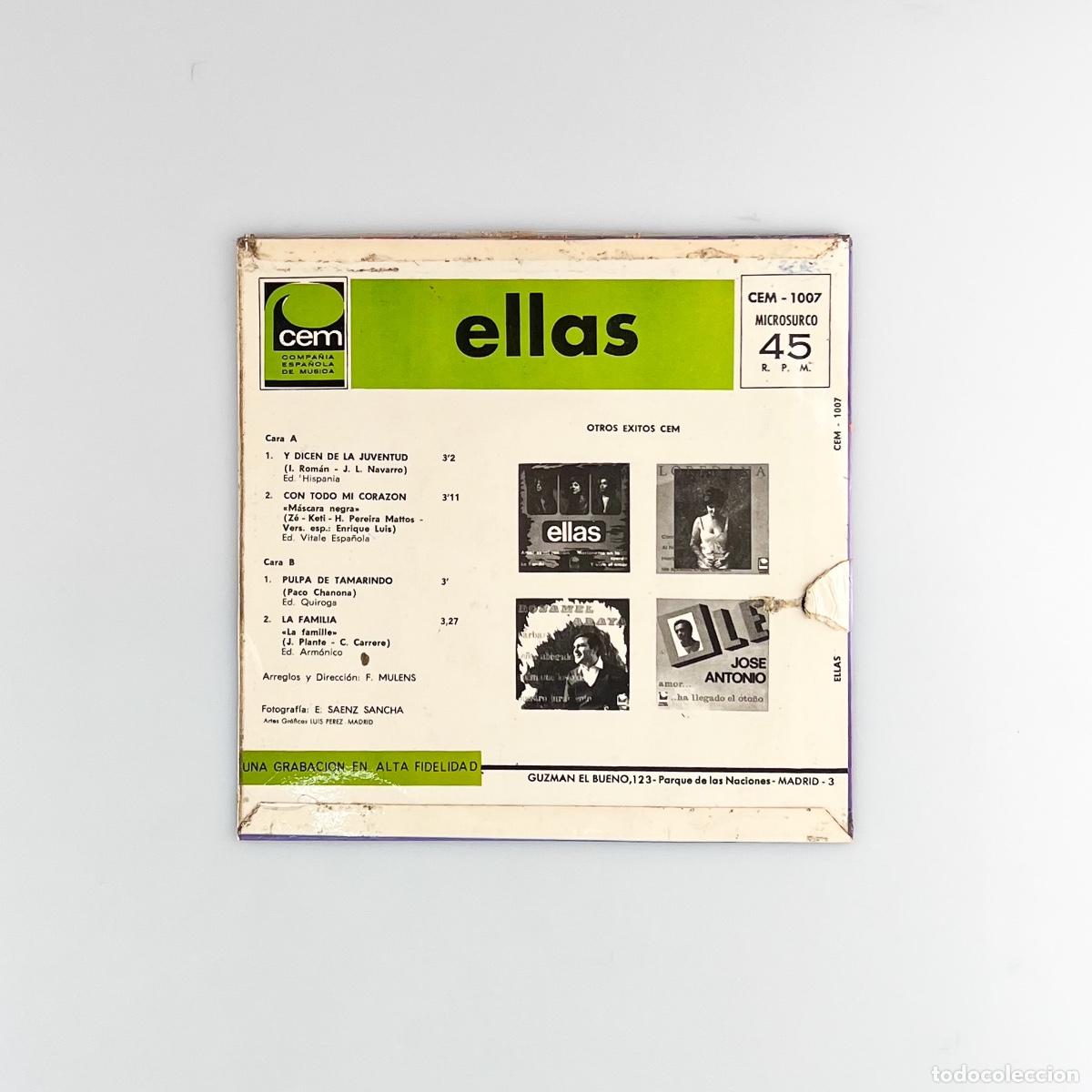 Discos de vinilo: SINGLE. Ellas. Pulpa De Tamarindo - Foto 2